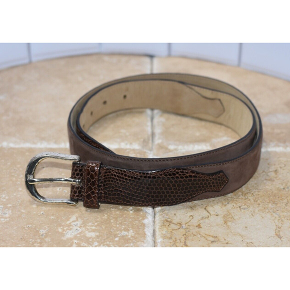 Erreghe’ Designer Suede Leather Tejus Belt Size 34 - Excellent Condition Italy - Picture 1 of 8